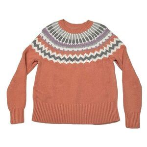 LOFT Multicolor Crew Neck Sweater